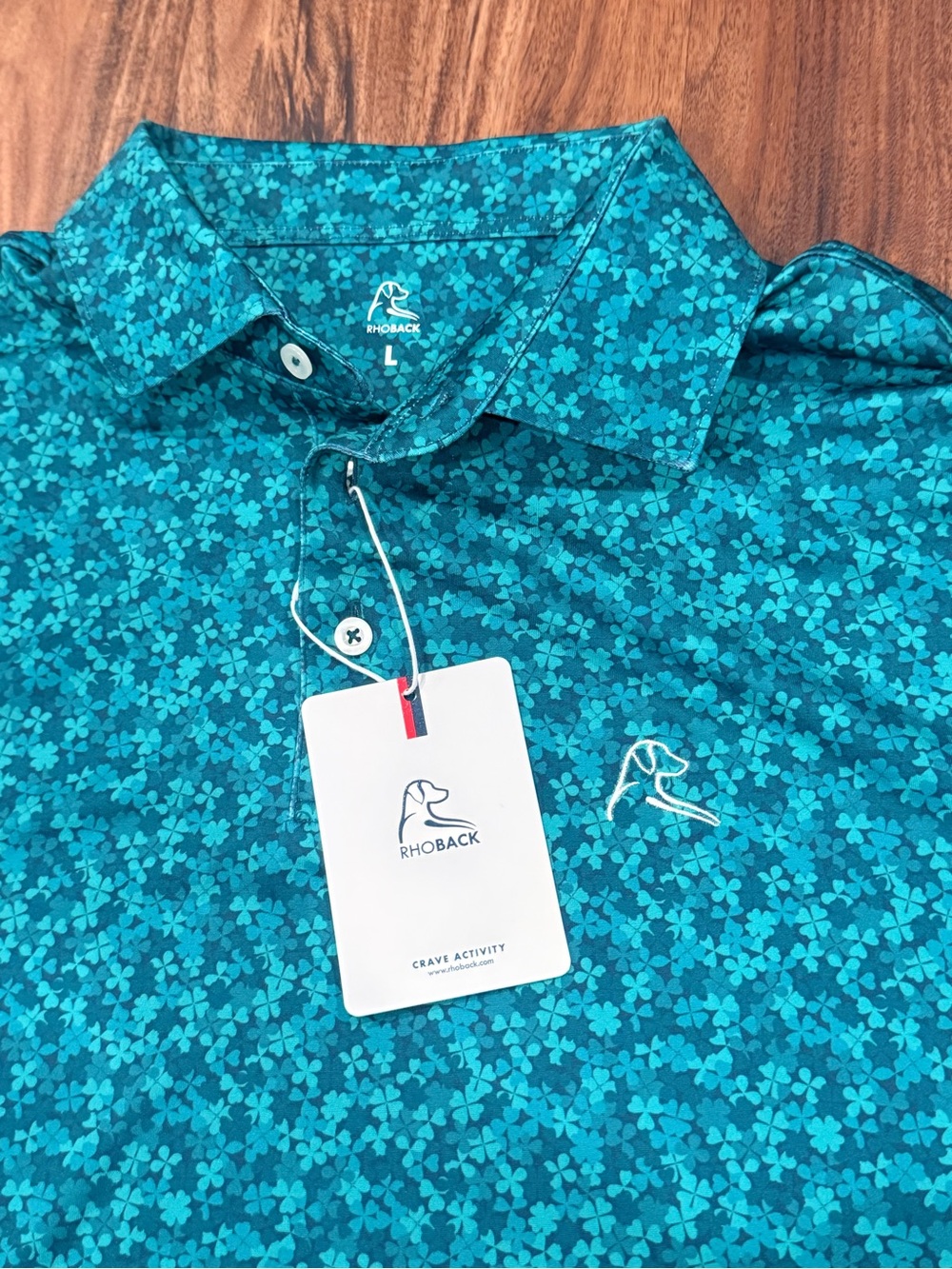 Rhoback The Dublin Collection The Irish Camo ponderosa green NWT polo